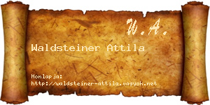 Waldsteiner Attila névjegykártya