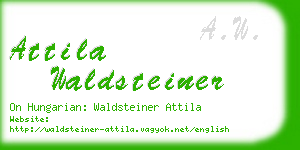 attila waldsteiner business card